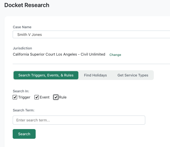 Research Console with the three tabs visible
